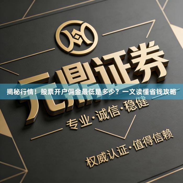 揭秘行情!股票开户佣金最低是多少?一文读懂省钱攻略