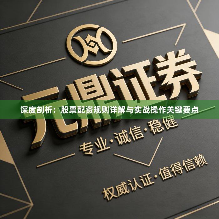 深度剖析：股票配资规则详解与实战操作关键要点