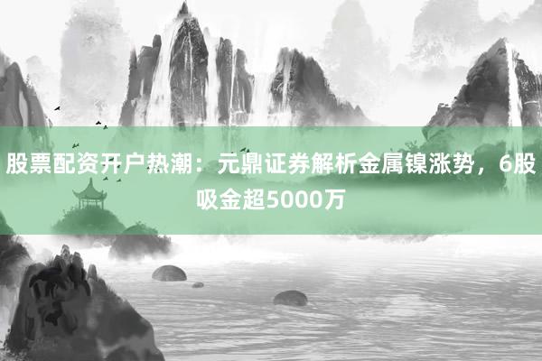 股票配资开户热潮：元鼎证券解析金属镍涨势，6股吸金超5000万