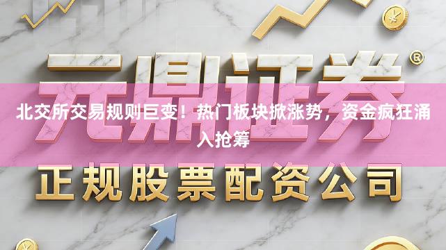 北交所交易规则巨变！热门板块掀涨势，资金疯狂涌入抢筹