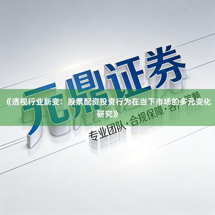 《透视行业新变：股票配资投资行为在当下市场的多元变化研究》