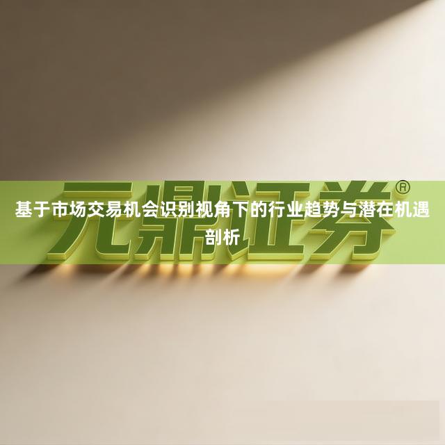 基于市场交易机会识别视角下的行业趋势与潜在机遇剖析