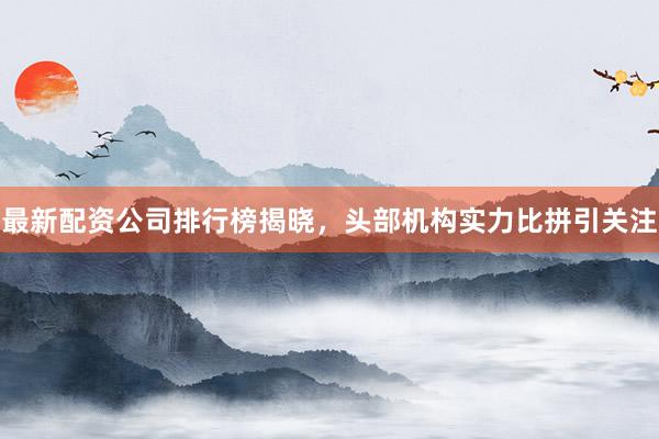 最新配资公司排行榜揭晓,头部机构实力比拼引关注