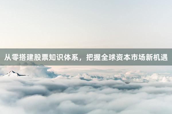 从零搭建股票知识体系，把握全球资本市场新机遇